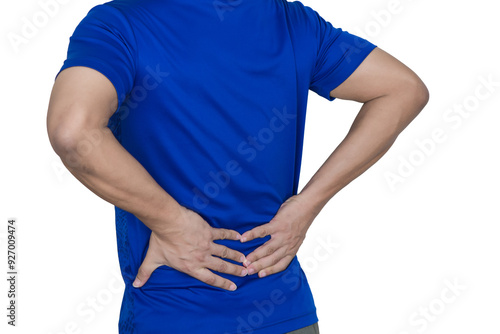 The man has back pain and bone pain.