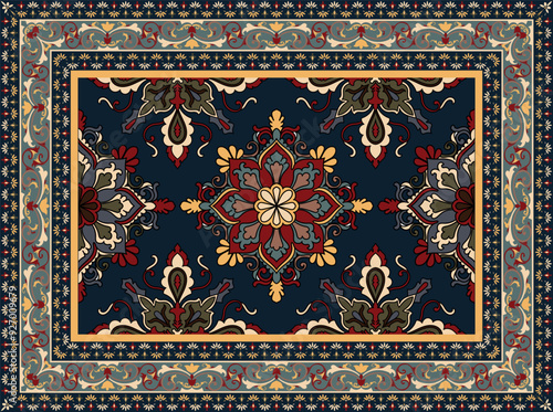 Persian carpet room decoration carpet pattern damask abstract flower floor mat