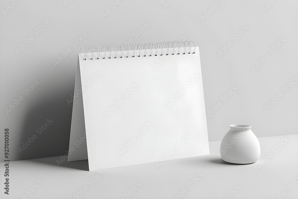 White Blank Calendar Mockup 3D Rendered Clay White Blank Calendar Mockup 3D Rendered Clay