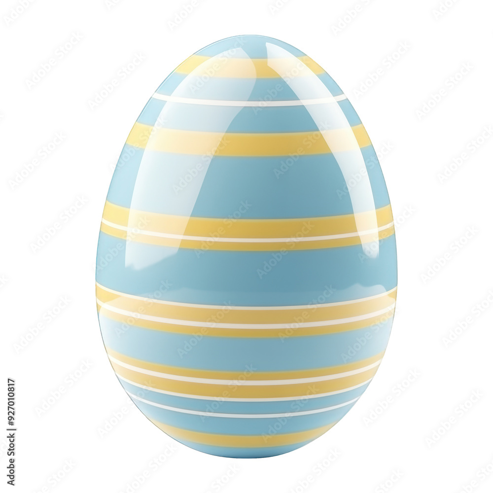 Pastel Blue And Yellow Easter Egg With Stripe Designs, Isolated On Transparent Png Background, Perfect For Easter Crafts . Generative ai Pastel Blue And Yellow Easter Egg With Stripe Designs, Isolated On Transparent Png Background, Perfect For Easter Crafts . Generative ai