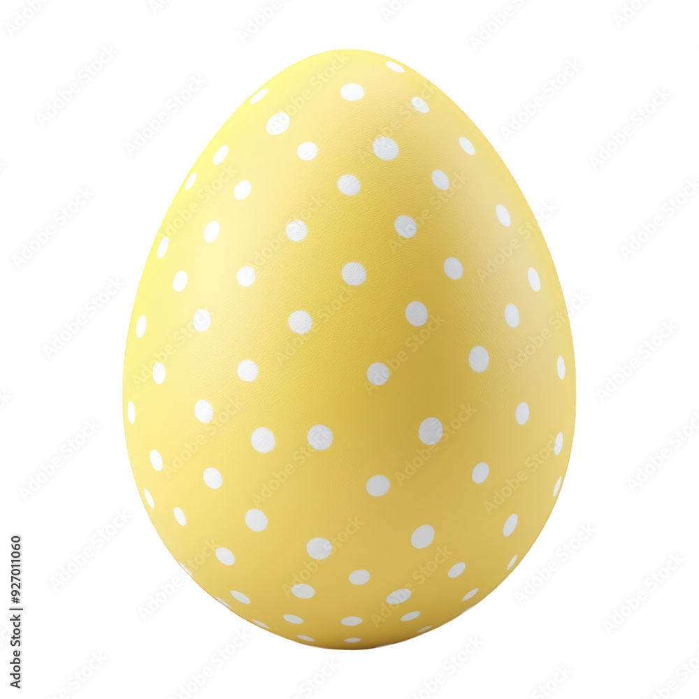 Pastel Yellow Easter Egg With Polka Dot Patterns, Isolated On Transparent Png Background, Ideal For Easter Decorations . Generative ai Pastel Yellow Easter Egg With Polka Dot Patterns, Isolated On Transparent Png Background, Ideal For Easter Decorations . Generative ai