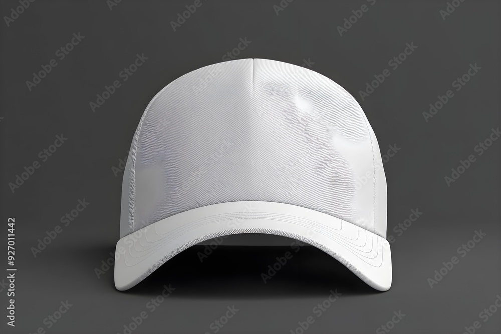 Front View White Blank Trucker hat Mockup 3D rendered Front View White Blank Trucker hat Mockup 3D rendered