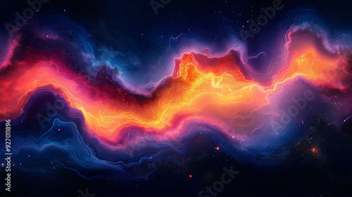 Imaginative abstract image of a galaxy in outer space.
