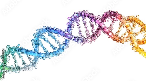 Vibrant Colored DNA Double Helix.
