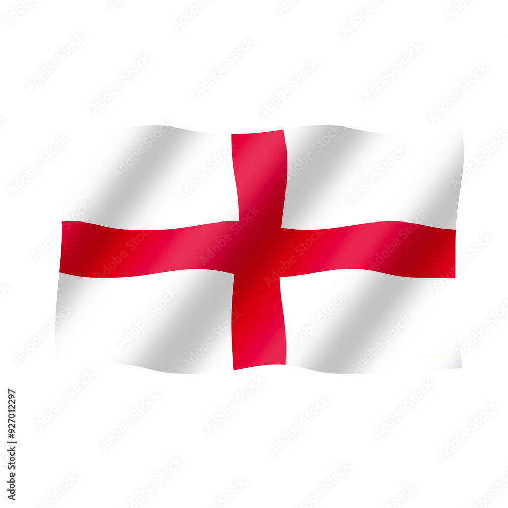 Obraz premium The england Flag flies beautfully