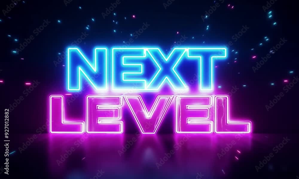 glowing sign, next level text neon sign. generative ai glowing sign, next level text neon sign. generative ai