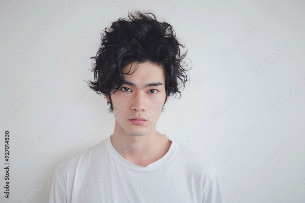 さわやかな清潔感のあるアジア人の若い男性のスタジオポートレート さわやかな清潔感のあるアジア人の若い男性のスタジオポートレート