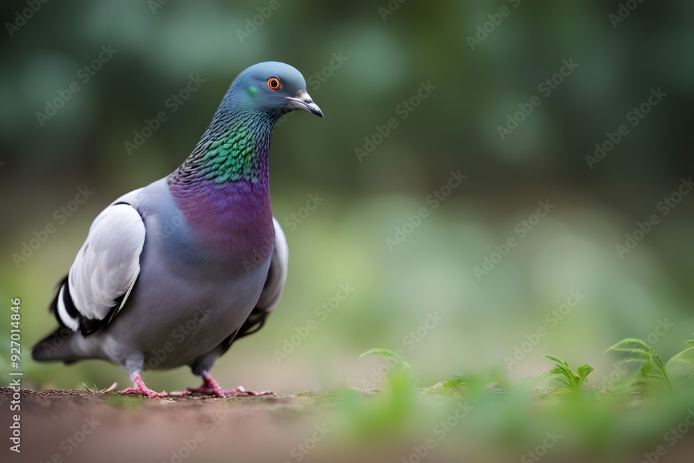 Afep pigeon bird blurry nature background, Ai Generated Afep pigeon bird blurry nature background, Ai Generated