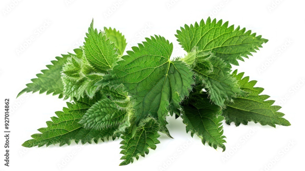 Close-up of Nettle Leaves on White Background Close-up of Nettle Leaves on White Background
