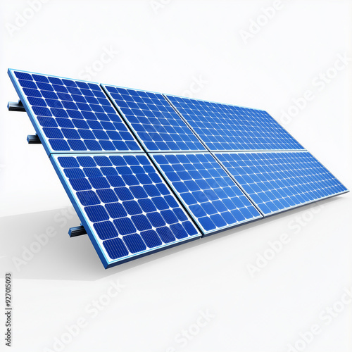 Isolated solar panel plate illustration with white background