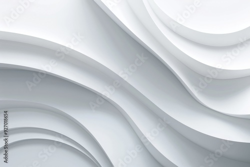 Wallpaper Mural Abstract design with white curved layers, creating a smooth and fluid background ideal for creative and modern projects, evoking a sense of elegance. Torontodigital.ca