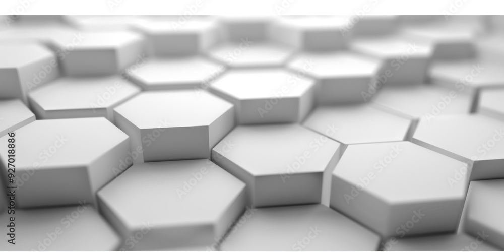 Abstract White 3D Hexagonal Pattern Background Abstract White 3D Hexagonal Pattern Background