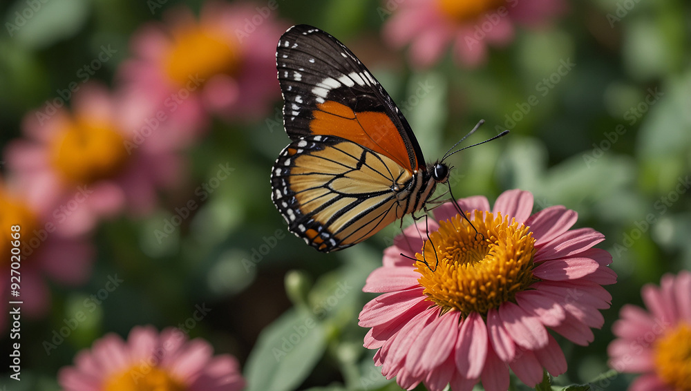 Fototapeta premium monarch butterfly on flower