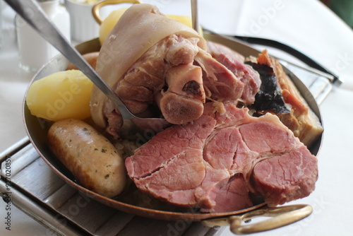 Alsatian cuisine: choucroute garnie in Paris, France photo