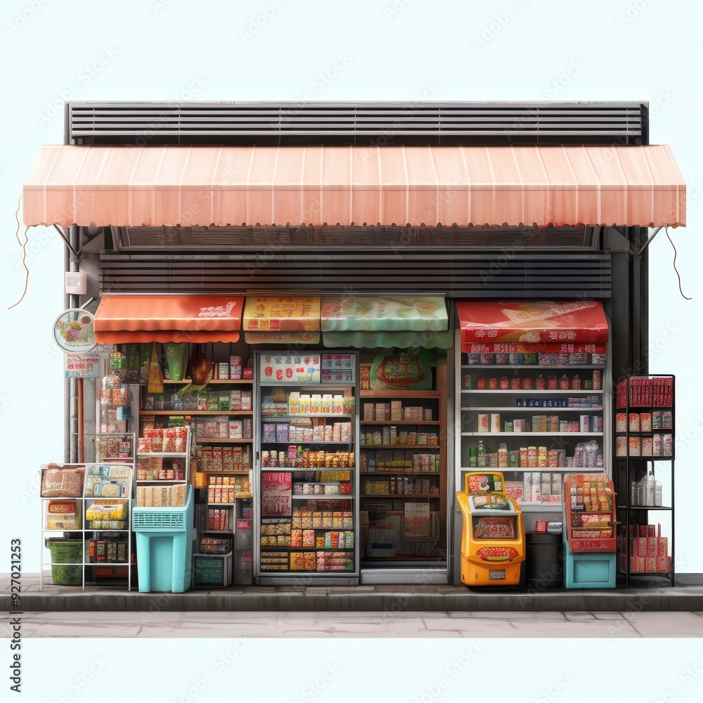 Fototapeta premium small Grocery store, Bangkok Thailand , isolate background