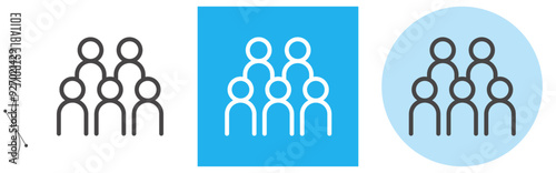 消費者のイメージ｜ライン・アイコン　[線の編集可能]