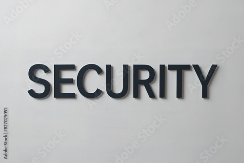 A simple yet impactful design featuring the word Security photo