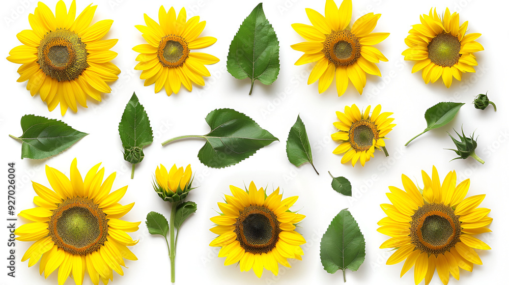 Set of bright sunflowers on white background ,Beautiful with yellow sunflower on white background, Floral pattern ,Flat lay, top view , Frame of flowers ,Flowers texture ,A collection of sunflowers
Set of bright sunflowers on white background ,Beautiful with yellow sunflower on white background, Floral pattern ,Flat lay, top view , Frame of flowers ,Flowers texture ,A collection of sunflowers