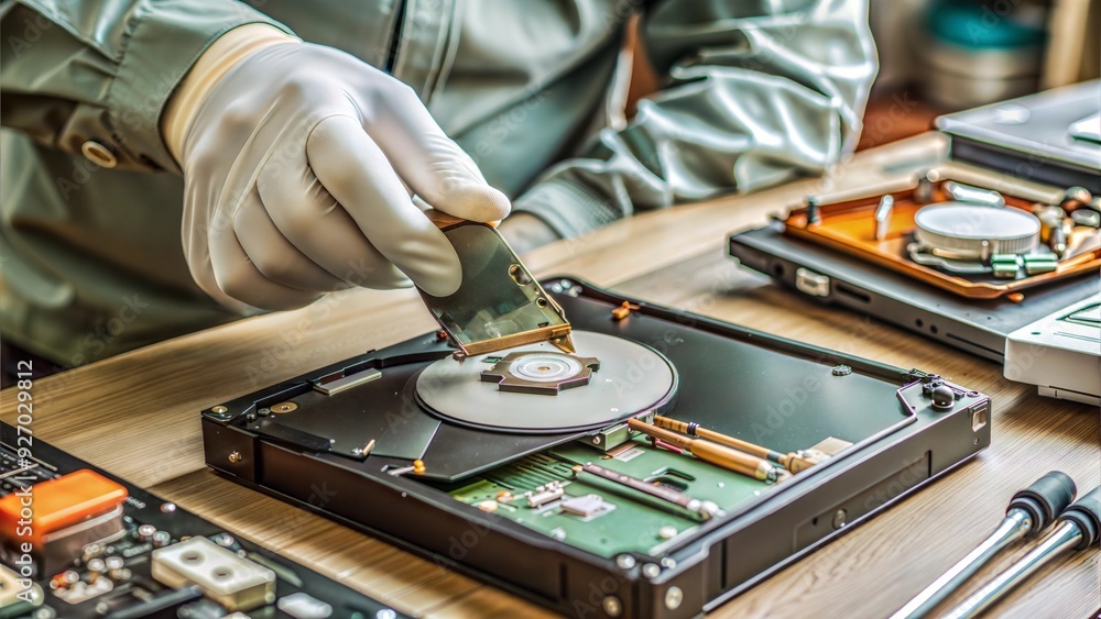 Obraz premium computer equipment repair of pc components