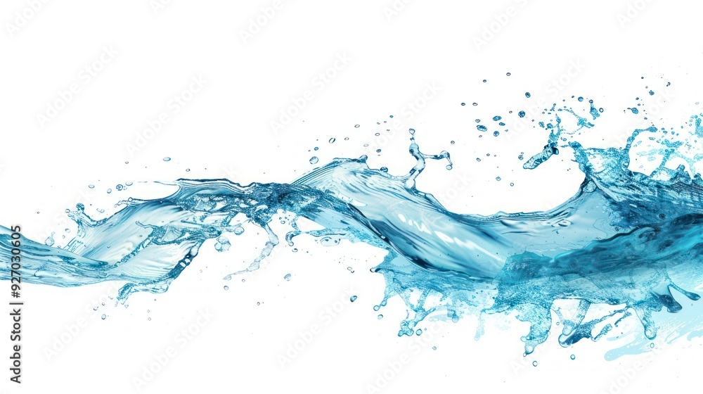 Water Splash Isolated on White Background Water Splash Isolated on White Background