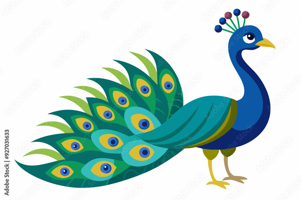 Fototapeta premium Peacock vector illustration