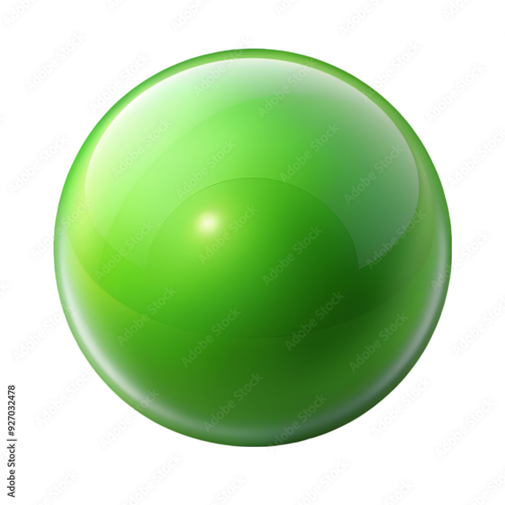 Green ball sphere isolated Green ball sphere isolated