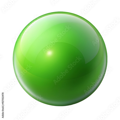 Green ball sphere isolated