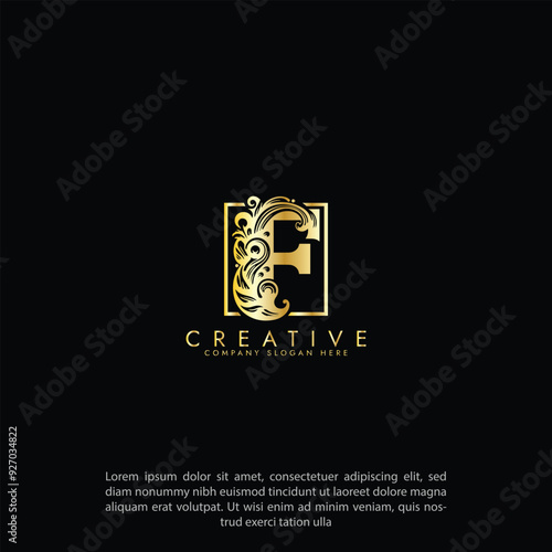 Beautiful floral alphabet capital letters.Monogram letters F. Floral alphabet . Monogram initials perfectly for wedding invitations, greeting card, logo, and other  vector eps design.