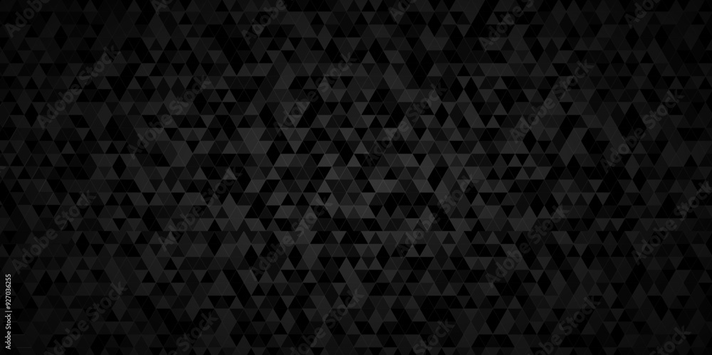Vector glowing dark black charcoal gradient abstract triangle polygon mosaic. vector geometric ornament. seamless diamond technology black and gray triangle element light background.
Vector glowing dark black charcoal gradient abstract triangle polygon mosaic. vector geometric ornament. seamless diamond technology black and gray triangle element light background.