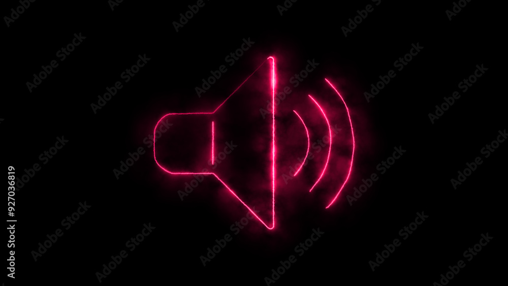 Glowing Speaker Icon, Blue Neon Sound Symbol, Luminous Volume Image, Modern Audio Icon, Neon Sound Waves, Glowing Blue Speaker Glowing Speaker Icon, Blue Neon Sound Symbol, Luminous Volume Image, Modern Audio Icon, Neon Sound Waves, Glowing Blue Speaker