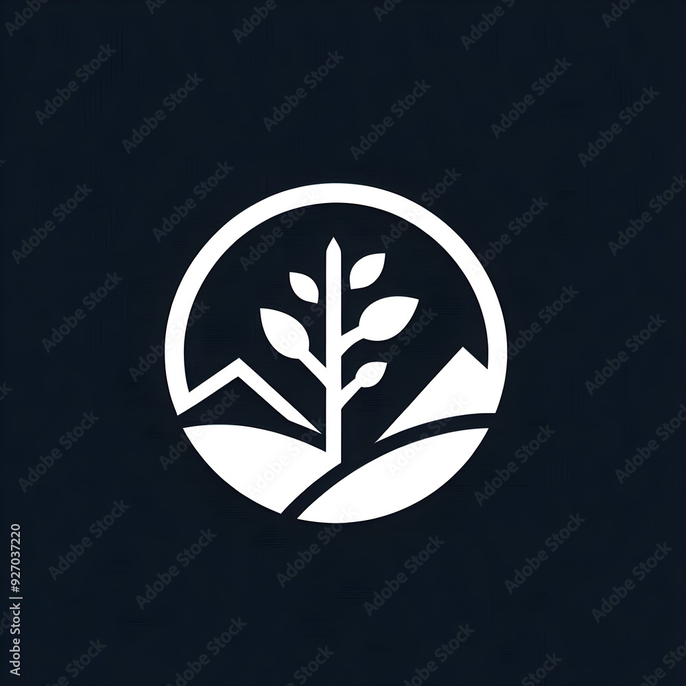 Tree and Mountain Logo Tree and Mountain Logo