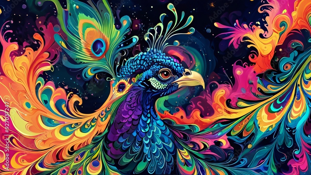 modern oil painting of beautiful multicolored peacock art, abstract peacock art collection of peacock painting for decoration and interior, canvas art, abstract modern oil painting of beautiful multicolored peacock art, abstract peacock art collection of peacock painting for decoration and interior, canvas art, abstract