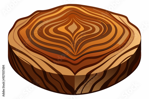 A Cross-Section of a Tree Trunk with Visible Growth Rings