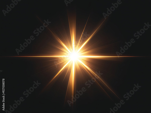 Flare light, effects sunlight, lens flare, light leaks, warm sun rays light effects, overlays or golden flare isolated on black background. effect, sunlight, ray, glow, bright, shine, sun. ai