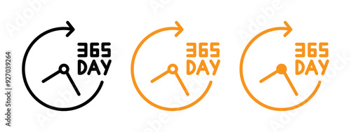 365 day Icon web design in vector