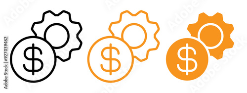 Costs optimization Icon web design in vector