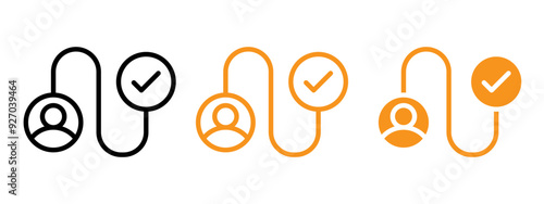 Customer journey icon web design in vector