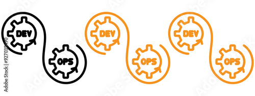 Devops icon web design in vector