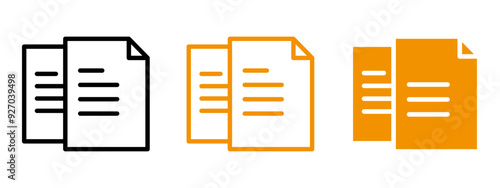 Document papers icon web design in vector