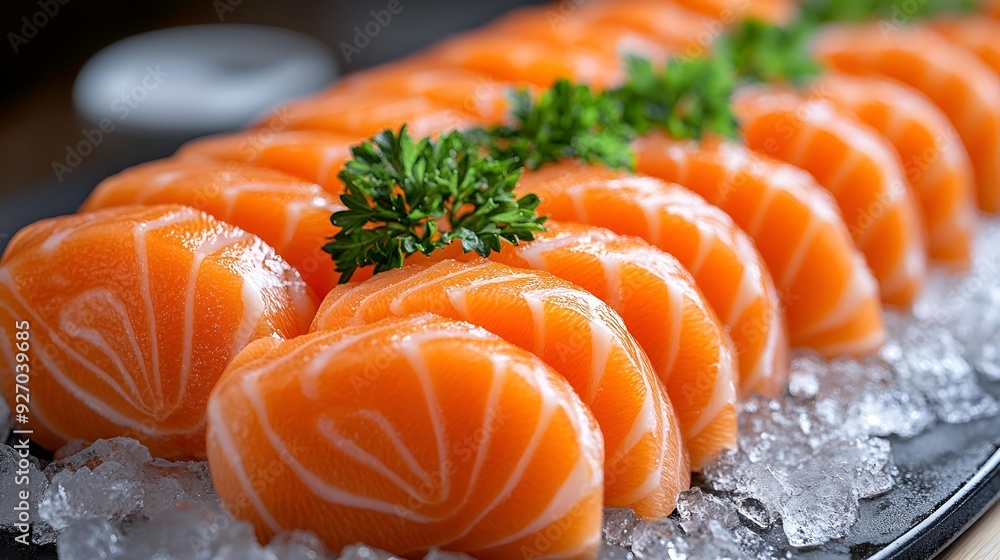 Grilled salmon steak, vibrant vegetables, gourmet seafood feast on white plate Grilled salmon steak, vibrant vegetables, gourmet seafood feast on white plate