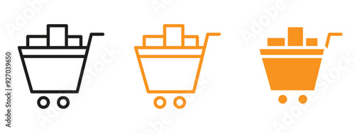 Full cart icon web design in vector