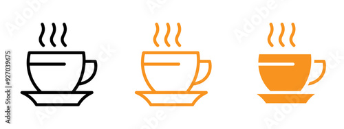 Hot tea icon web design in vector