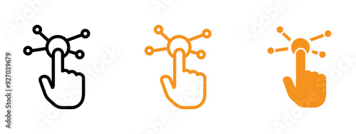 Interaction icon web design in vector