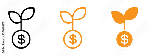 Investment tree icon web design in vector