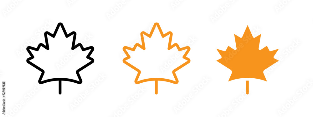 Maple leaf icon web design in vector Maple leaf icon web design in vector
