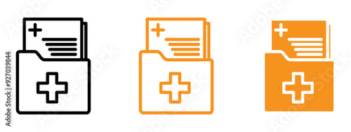 Medical report icon web design in vector