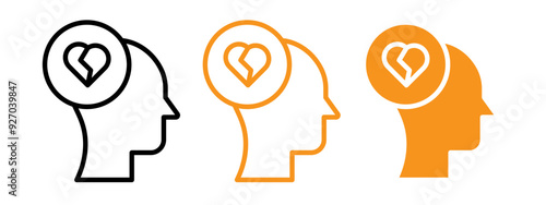 Mental disorder icon web design in vector