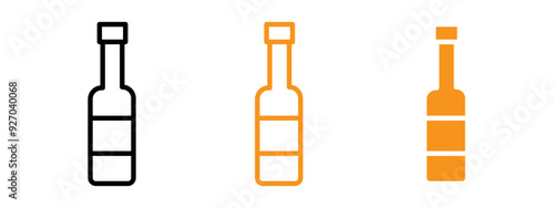 Sauce bottles icon web design in vector