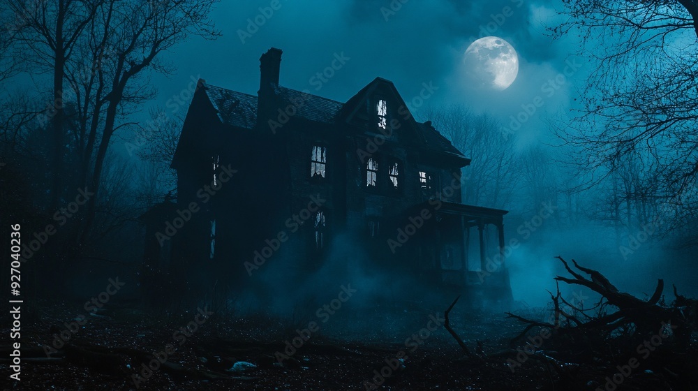 Haunting and Mysterious Gibbon Ghost House with a Halloween Theme Haunting and Mysterious Gibbon Ghost House with a Halloween Theme