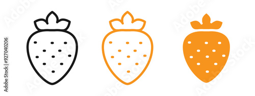 Strawberry icon web design in vector